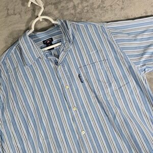 US Polo Assn Striped Button Up Short‎ Sleeve Casual Shirt XL
